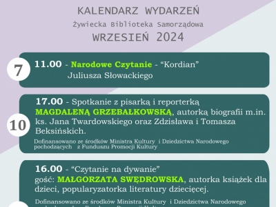 Wrześniowe propozycje kulturalno-literackie! - zdjęcie2